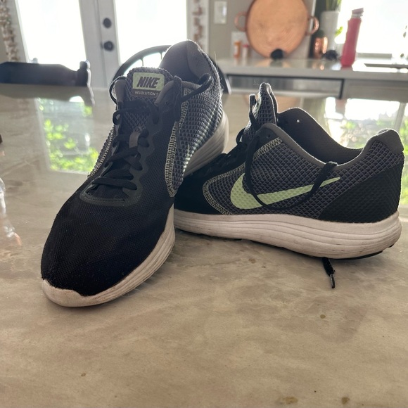 Nike Shoes - Nike Revolution Teal and Black Athletic Shoes